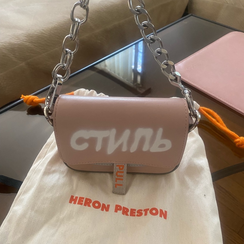 Heron Preston baby pink minibag